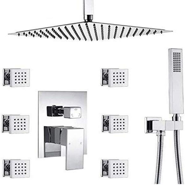 upscale modern 12 inch rainfall shower head system polished chrome brass faucet and 6 massage body sprays bathroom sets
upscale modern 12 inch rainfall shower head system polished chrome brass faucet and 6 massage body sprays bathroom sets