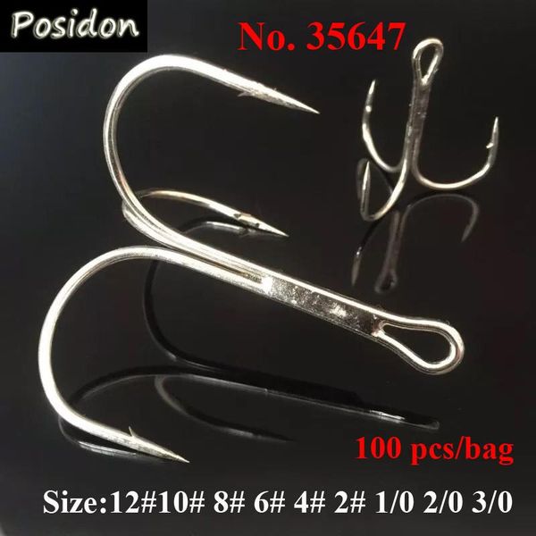 posidon 100pcs/bag 35647 high carbon steel treble fishing hook silver color small round bent triple hard lure spoon fishhook hooks
posidon 100pcs/bag 35647 high carbon steel treble fishing hook silver color small round bent triple hard lure spoon fishhook hooks