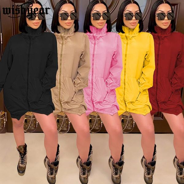 casual dresses solid color mini dress stand collar front zipper pockets loose 2021 autumn fashion women streetwear outfits, Black;gray
casual dresses solid color mini dress stand collar front zipper pockets loose 2021 autumn fashion women streetwear outfits, Black;gray
