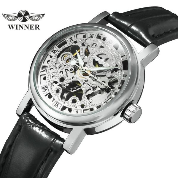 official women watches skeleton mechanical watch simple casual lady clock leather strap relogio feminino wristwatches, Slivery;brown
official women watches skeleton mechanical watch simple casual lady clock leather strap relogio feminino wristwatches, Slivery;brown