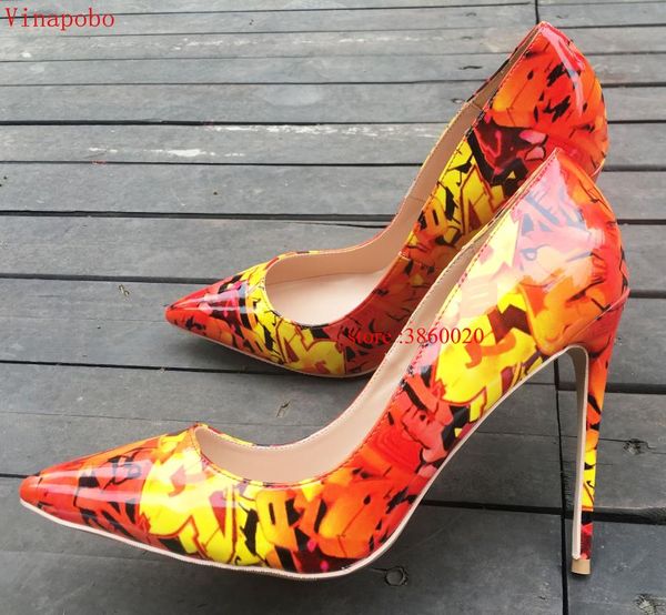 dress shoes vinapobo yellow print women pumps pointed toe stiletto high heels ladies patent leather fashion party, Black
dress shoes vinapobo yellow print women pumps pointed toe stiletto high heels ladies patent leather fashion party, Black