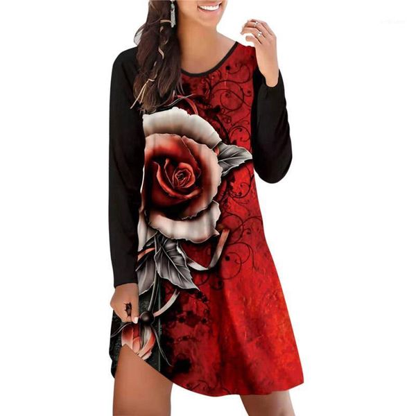 casual dresses 2021 autumn fashion women t shirt dress floral print v-neck long sleeve loose ladies elegant empire a line robe, Black;gray
casual dresses 2021 autumn fashion women t shirt dress floral print v-neck long sleeve loose ladies elegant empire a line robe, Black;gray