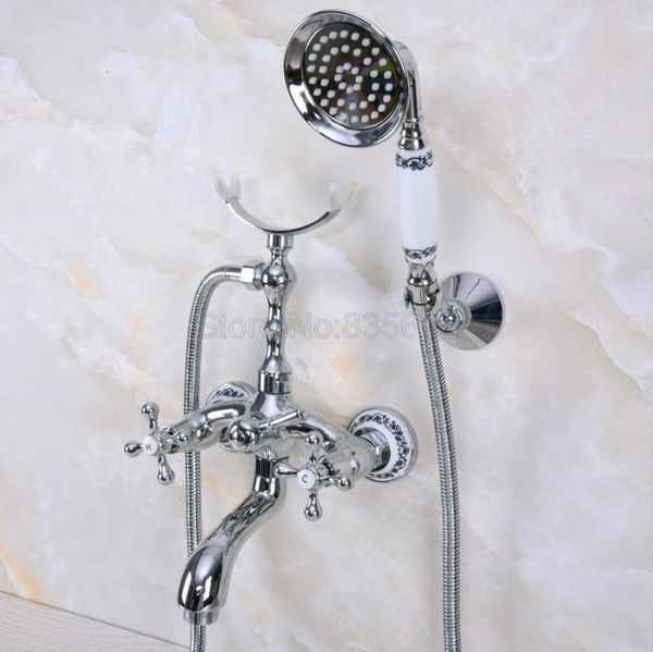 wall mounted chrome polished clawfoot bathtub faucet telephone style bath shower water mixer tap with handshower tna235 bathroom sets
wall mounted chrome polished clawfoot bathtub faucet telephone style bath shower water mixer tap with handshower tna235 bathroom sets