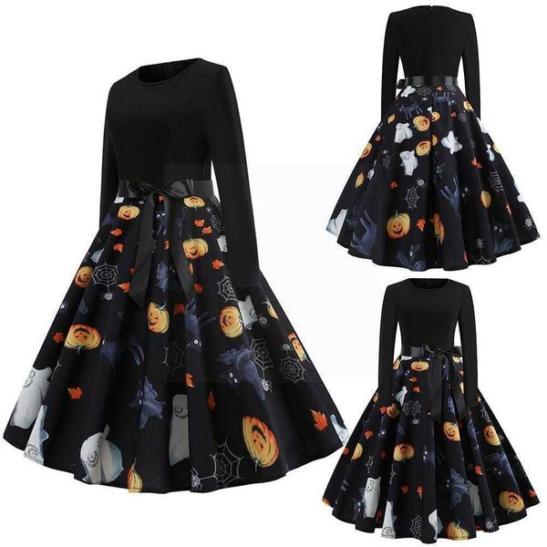 ladies fashion party dress halloween printed long sleeve casual sleeve black women's big belt dress with dresses m7a0 y1006, Black;gray
ladies fashion party dress halloween printed long sleeve casual sleeve black women's big belt dress with dresses m7a0 y1006, Black;gray