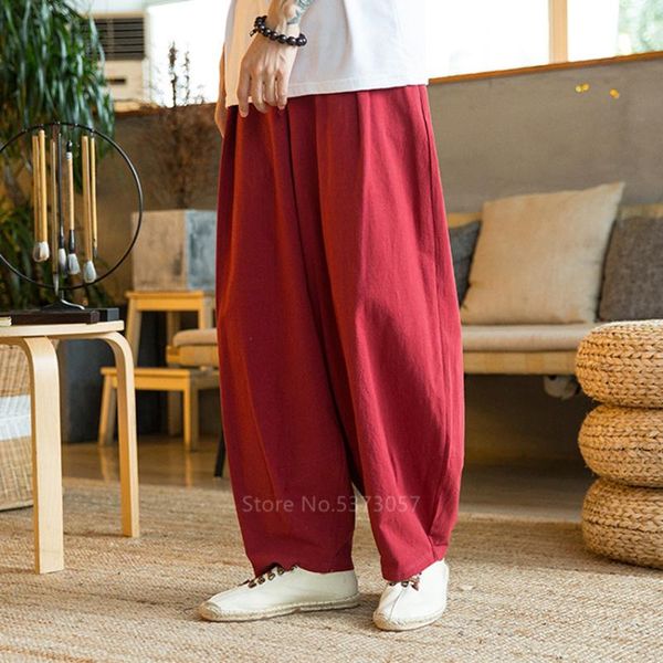 ethnic clothing japanese kimono men samurai costume vintage style harem pants bath pant yukata trousers linen streetwear asian clothes jogge, Red
ethnic clothing japanese kimono men samurai costume vintage style harem pants bath pant yukata trousers linen streetwear asian clothes jogge, Red