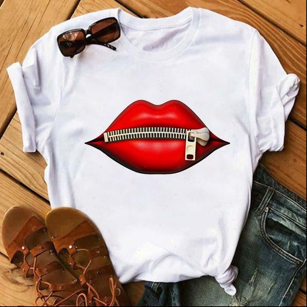fashion casual cartoon red womens lip summer short sleeve vintage 90s ulzzang zipper lips female, White
fashion casual cartoon red womens lip summer short sleeve vintage 90s ulzzang zipper lips female, White