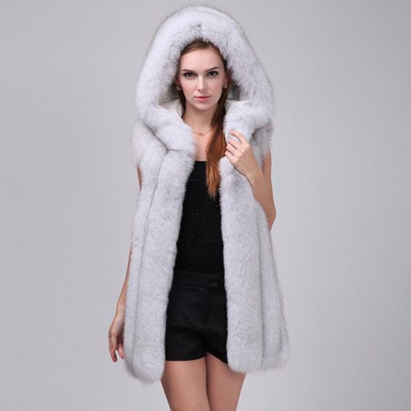 women's fur & faux liyafur 100% real genuine full pelt long sleeveless hooded vest waistcoat gilet custom made, Black
women's fur & faux liyafur 100% real genuine full pelt long sleeveless hooded vest waistcoat gilet custom made, Black
