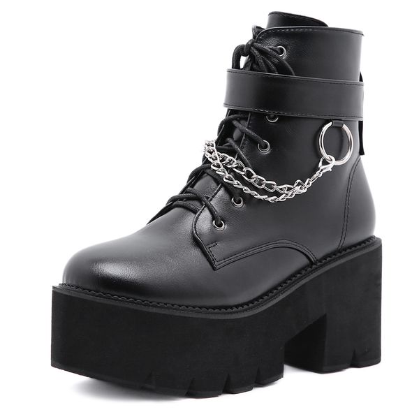 brand 41 42 43 chain women leather autumn boots block heel gothic black punk style martin platform shoes female footwear
brand 41 42 43 chain women leather autumn boots block heel gothic black punk style martin platform shoes female footwear