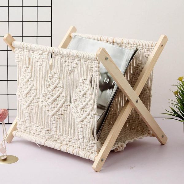 storage baskets magazine rack cotton rope nordic country style woven macrame boho holder for books spapers
storage baskets magazine rack cotton rope nordic country style woven macrame boho holder for books spapers