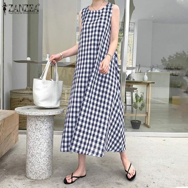 casual dresses 2021 zanzea summer sundress women sleeveless plaid checked dress vintage o neck loose tanks vestidos sarafans kaftan oversize, Black;gray
casual dresses 2021 zanzea summer sundress women sleeveless plaid checked dress vintage o neck loose tanks vestidos sarafans kaftan oversize, Black;gray