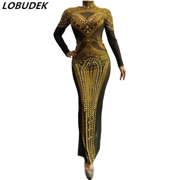 casual dresses women autumn mesh stretch long sleeve gold rhinestones dress birthday party prom celebrate crystals stage costume, Black;gray
casual dresses women autumn mesh stretch long sleeve gold rhinestones dress birthday party prom celebrate crystals stage costume, Black;gray