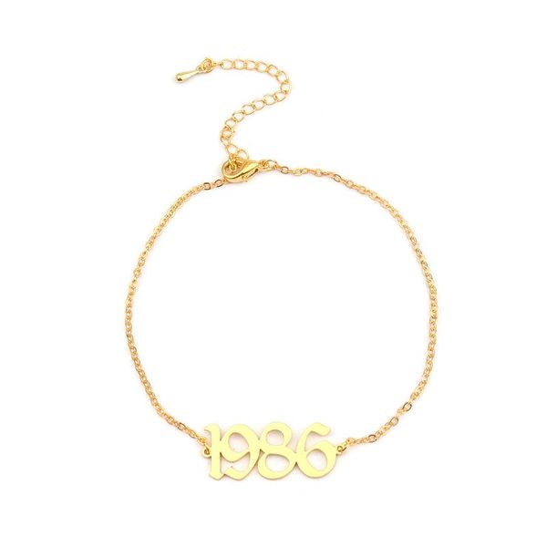 anklets stainless steel anklet 1980-1999 birth year leg chain gold color jewelry for women summer party foot bracelets gifts 1pc, Red;blue
anklets stainless steel anklet 1980-1999 birth year leg chain gold color jewelry for women summer party foot bracelets gifts 1pc, Red;blue