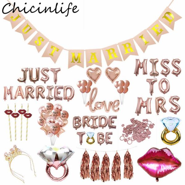 party decoration chicinlife just married banner balloon bachelorette miss to mrs diamond ring foil bridal shower wedding supplies
party decoration chicinlife just married banner balloon bachelorette miss to mrs diamond ring foil bridal shower wedding supplies