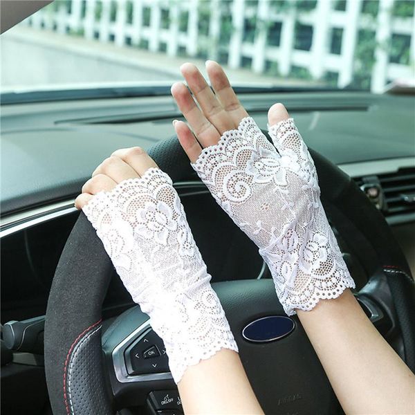 five fingers gloves spring summer dance lace for women sunscreen short fingerless driving half finger mittens elastic, Blue;gray
five fingers gloves spring summer dance lace for women sunscreen short fingerless driving half finger mittens elastic, Blue;gray