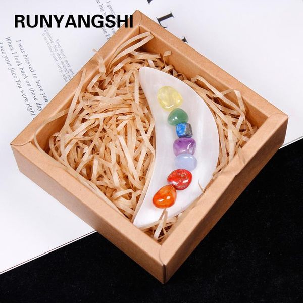 decorative objects & figurines 1 set natural crystal seven chakra healing stone white gypsum moon shaped bowl ornaments collection
decorative objects & figurines 1 set natural crystal seven chakra healing stone white gypsum moon shaped bowl ornaments collection