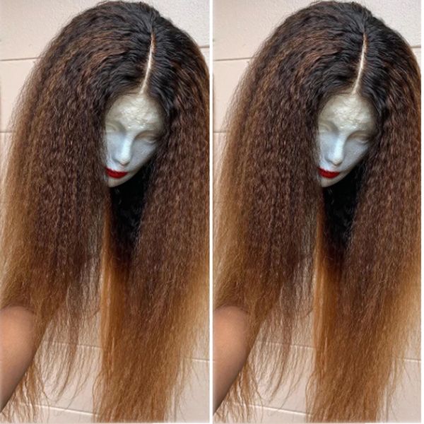 costume accessories 1b/30 ombre brown blonde lace front wigs for women yaki synthetic hair wig ombre kinky straight wig lace front wig fiber, Silver
costume accessories 1b/30 ombre brown blonde lace front wigs for women yaki synthetic hair wig ombre kinky straight wig lace front wig fiber, Silver