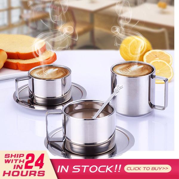 cups & saucers 304 stainless steel coffee mug double layer anti-scald drinking/beer/water/tea/milk anti fall metal travel tumbler bottle
cups & saucers 304 stainless steel coffee mug double layer anti-scald drinking/beer/water/tea/milk anti fall metal travel tumbler bottle