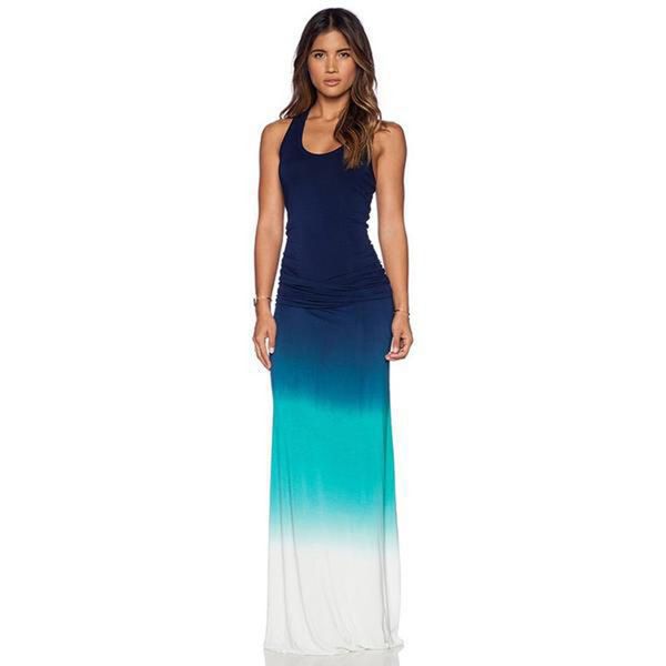 new women's long skirt beach sleeveless vest loose gradient digital print dress, Black;gray
new women's long skirt beach sleeveless vest loose gradient digital print dress, Black;gray