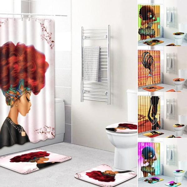 bath accessory set asypets 4pcs/set stylish african women series pattern shower curtain non-slip toilet pad cover mat
bath accessory set asypets 4pcs/set stylish african women series pattern shower curtain non-slip toilet pad cover mat