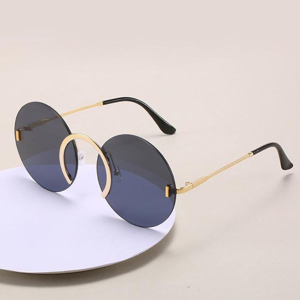 fashion sunglasses frames 2021 personalized round street po versatile make ocean color metal accessories, Black
fashion sunglasses frames 2021 personalized round street po versatile make ocean color metal accessories, Black