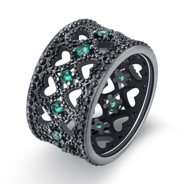 wedding rings heart for women romantic love green black cz crystals gold filled engagement promise, Slivery;golden
wedding rings heart for women romantic love green black cz crystals gold filled engagement promise, Slivery;golden