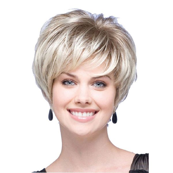 blonde short wig pixie bob synthetic wigs for women with side bangs hairs high temperature fiber straight wigs, Black
blonde short wig pixie bob synthetic wigs for women with side bangs hairs high temperature fiber straight wigs, Black