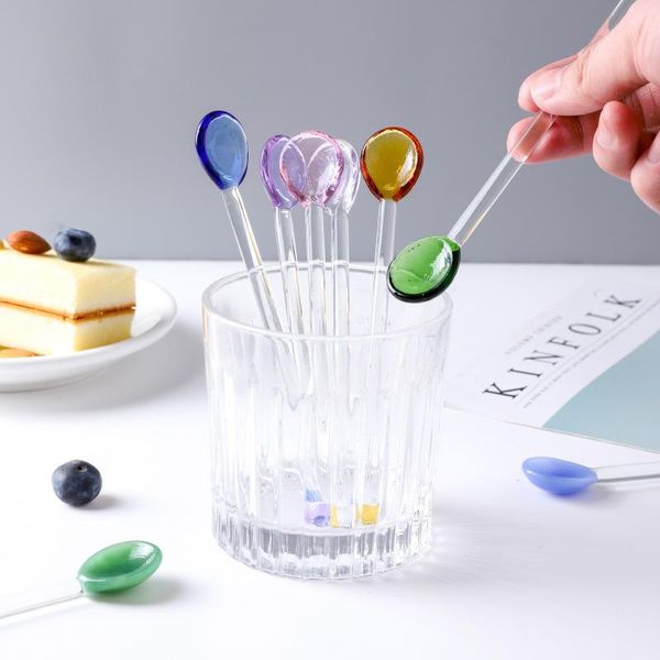 spoons lovely glass spoon creative tea colorful long handle for coffee stirring rod ice cream dessert drinkings
spoons lovely glass spoon creative tea colorful long handle for coffee stirring rod ice cream dessert drinkings