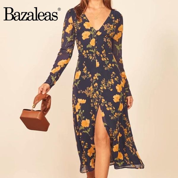 casual dresses bazaleas vintage navy midi dress elegant floral print women fashion long sleeve vestido summer, Black;gray
casual dresses bazaleas vintage navy midi dress elegant floral print women fashion long sleeve vestido summer, Black;gray