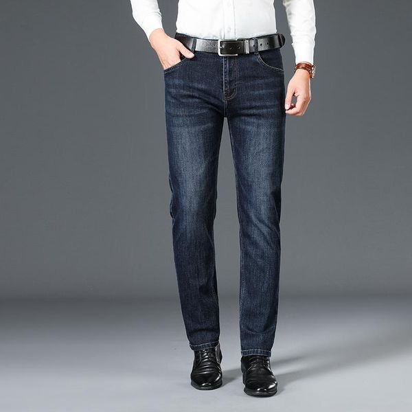 men's jeans fall winter brand classic straight-leg pants/advanced business loose regular version all-match casual pants, Blue
men's jeans fall winter brand classic straight-leg pants/advanced business loose regular version all-match casual pants, Blue