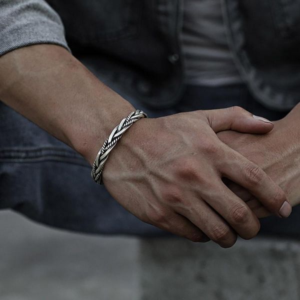 bangle foxanry vintage punk 925 sterling silver bracelet for women fashion creative twist weaving thai party jewelry gifts, Black
bangle foxanry vintage punk 925 sterling silver bracelet for women fashion creative twist weaving thai party jewelry gifts, Black