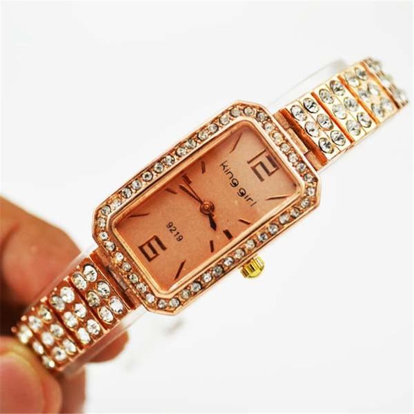 promotion 2021 unique jewelry luxury rhinestone rose gold rectangular dial quartz watches for women brand name king girl quality wristwatche, Slivery;brown
promotion 2021 unique jewelry luxury rhinestone rose gold rectangular dial quartz watches for women brand name king girl quality wristwatche, Slivery;brown