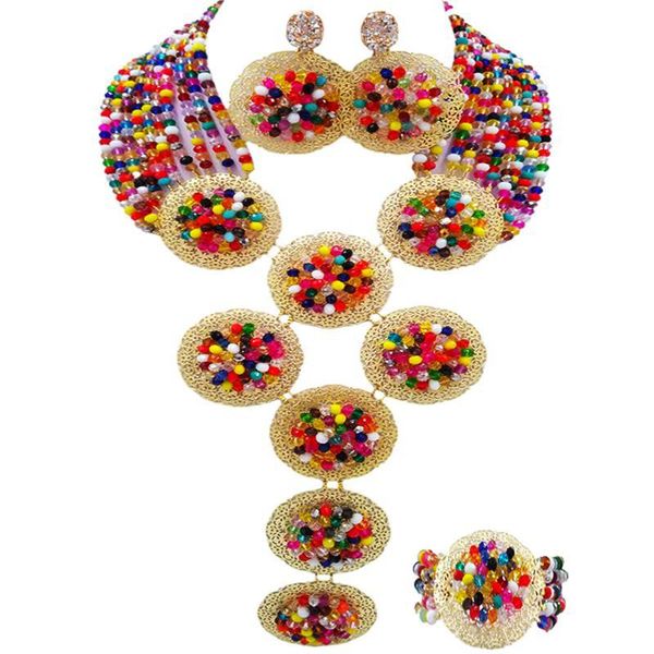 earrings & necklace handmade multicolor nigerian wedding beads crystal jewelry sets 10c-9ph-21, Silver
earrings & necklace handmade multicolor nigerian wedding beads crystal jewelry sets 10c-9ph-21, Silver