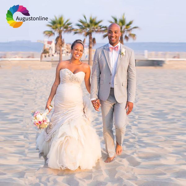 men's suits & blazers grey beach wedding groom tuxedos 2 piecesjacket+pants groomsmen man blazer prom wear costume homme tern, White;black
men's suits & blazers grey beach wedding groom tuxedos 2 piecesjacket+pants groomsmen man blazer prom wear costume homme tern, White;black