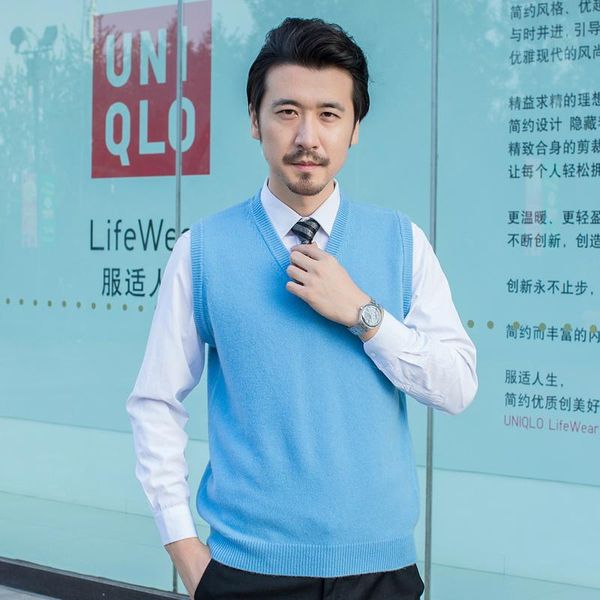 men's vests soft antumn winter sleeveless for men 100% wool knitting sweaters 8colors v-neck pullovers 2021 fashion man jumpers, Black;white
men's vests soft antumn winter sleeveless for men 100% wool knitting sweaters 8colors v-neck pullovers 2021 fashion man jumpers, Black;white