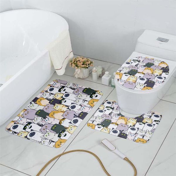 bath mats cute printed bathroom mat set for toilet lid cover home decoration absorbent anti-slip rugs
bath mats cute printed bathroom mat set for toilet lid cover home decoration absorbent anti-slip rugs