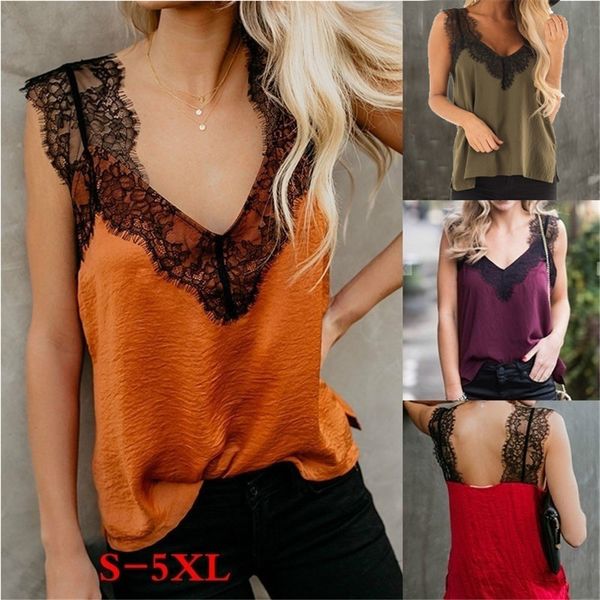 summer tank oversized women slashed lace v neck snug t-shirt plus size women's t-shirts, White
summer tank oversized women slashed lace v neck snug t-shirt plus size women's t-shirts, White