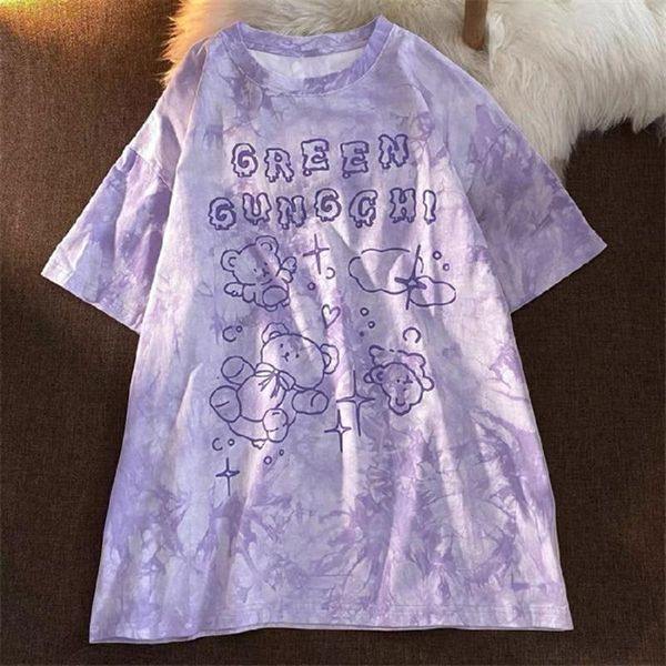 women's t-shirt dihope cute bear tshirt streetwear summer oversized t shirt women harajuku short sleeves tee hip hop tie dyed funny, White
women's t-shirt dihope cute bear tshirt streetwear summer oversized t shirt women harajuku short sleeves tee hip hop tie dyed funny, White