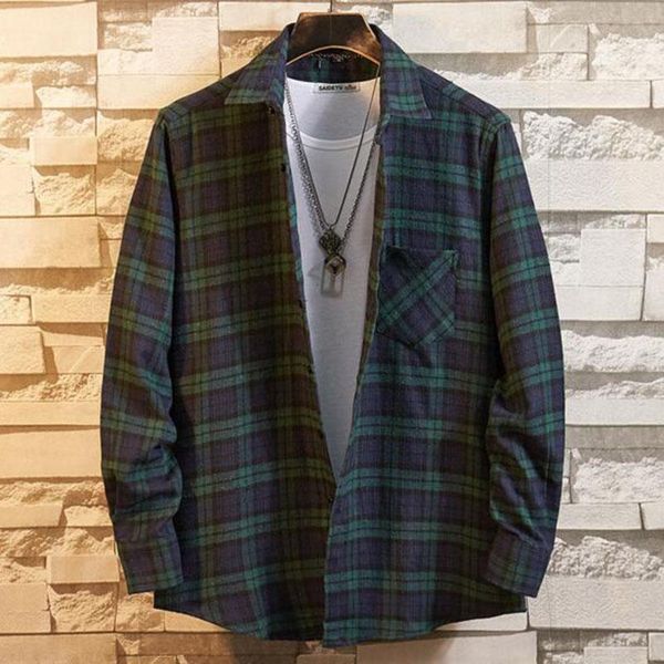 men's casual shirts spring sutumn men long sleeve turn-down collar plaid printed camia slim fit cloth, White;black
men's casual shirts spring sutumn men long sleeve turn-down collar plaid printed camia slim fit cloth, White;black