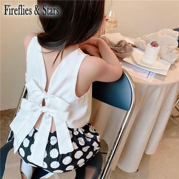 summer girls 2 pcs set baby vest + bud pants kids suits children fashion clothes back hollow out double bow lacing dot to 9 yr clothing sets, White
summer girls 2 pcs set baby vest + bud pants kids suits children fashion clothes back hollow out double bow lacing dot to 9 yr clothing sets, White
