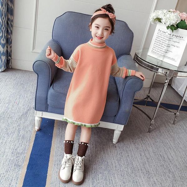 girl's dresses 2021 autumn winter kids girls knitted sweater desses baby pullover dress for teenage wear warm clothing costumon d417, Red;yellow
girl's dresses 2021 autumn winter kids girls knitted sweater desses baby pullover dress for teenage wear warm clothing costumon d417, Red;yellow