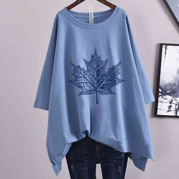 casual women t-shirt short sleeve leaf print o neck irregular hem mid-length loose summer tee shirt, White
casual women t-shirt short sleeve leaf print o neck irregular hem mid-length loose summer tee shirt, White