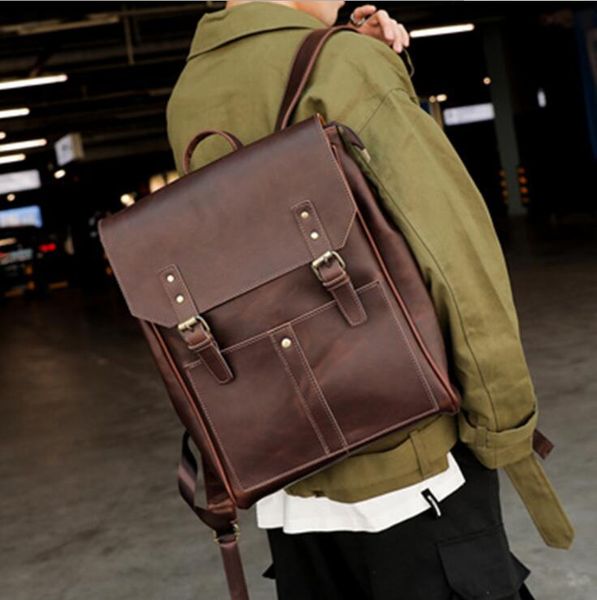 factory wholesale men bag retro crazy horse leather backpack street trend plaid mens shoulder bags large outdoor cycling leisure leathers tr
factory wholesale men bag retro crazy horse leather backpack street trend plaid mens shoulder bags large outdoor cycling leisure leathers tr