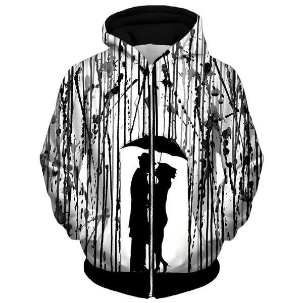 color paint pattern men s zip-up hoodie visual impact party punk goth round neck sweater hoodie, Black
color paint pattern men s zip-up hoodie visual impact party punk goth round neck sweater hoodie, Black