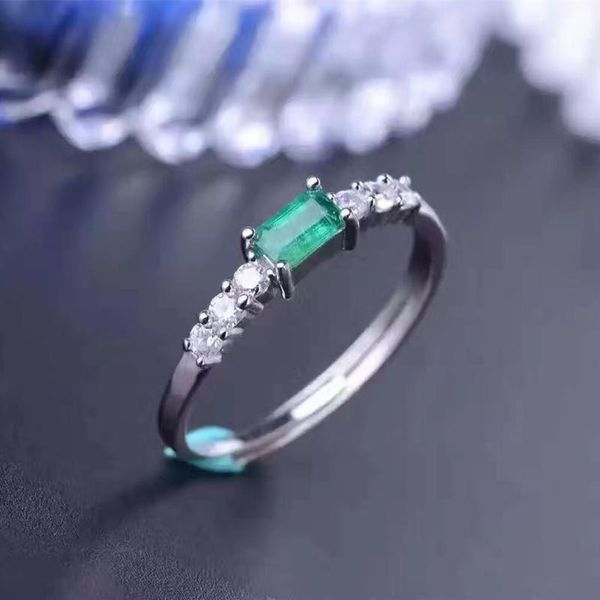cluster rings natural emerald ring for women anniversary party gift 3*5mm rectangle genuine green gemstone fine jewelry 925 sterling silver, Golden;silver
cluster rings natural emerald ring for women anniversary party gift 3*5mm rectangle genuine green gemstone fine jewelry 925 sterling silver, Golden;silver