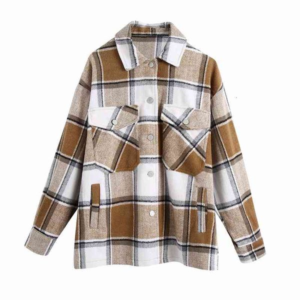 women's jackets autumn winter fashion ladies plaid za woolen long oversize women stylish loose outwear female pockets coats m4wo, Black;brown
women's jackets autumn winter fashion ladies plaid za woolen long oversize women stylish loose outwear female pockets coats m4wo, Black;brown