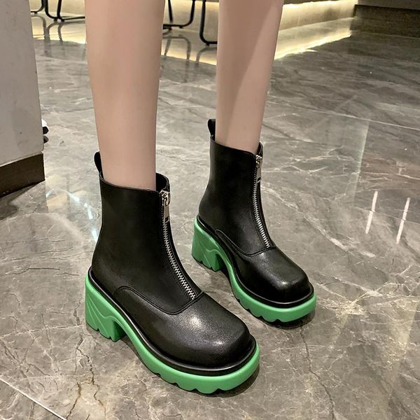 boots 2021 square head women's beautiful fashion zipper outdoor thick bottom shoes winter snow keep warm boot platform, Black
boots 2021 square head women's beautiful fashion zipper outdoor thick bottom shoes winter snow keep warm boot platform, Black