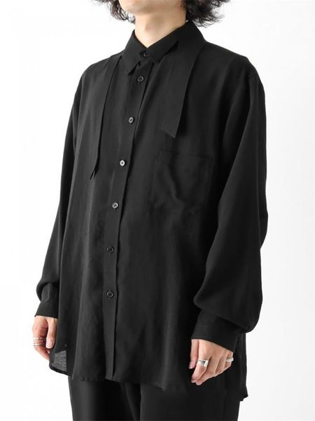men's casual shirts dark aesthetic fashion trend singer hair stylist irregular collar pure cotton loose large size long sleeve shirt, White;black
men's casual shirts dark aesthetic fashion trend singer hair stylist irregular collar pure cotton loose large size long sleeve shirt, White;black