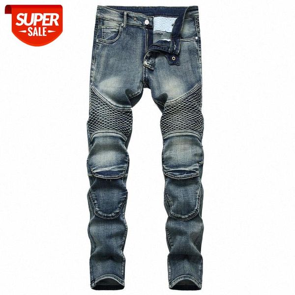 european and american jeans men's cycling knee pads nostalgic motorcycle slim-fit trendy men #k94s, Blue
european and american jeans men's cycling knee pads nostalgic motorcycle slim-fit trendy men #k94s, Blue