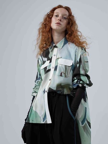 women's blouses & shirts original design spring women handsome casual loose long ladies print soft comfortable copper ammonia 6, White
women's blouses & shirts original design spring women handsome casual loose long ladies print soft comfortable copper ammonia 6, White