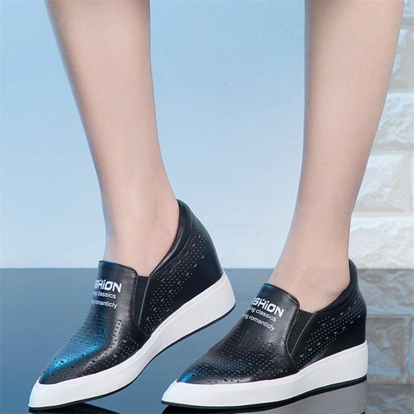 dress shoes increased internal loafers women breathable genuine leather platform pumps shoe female pointed toe fashion sneakers casual, Black
dress shoes increased internal loafers women breathable genuine leather platform pumps shoe female pointed toe fashion sneakers casual, Black